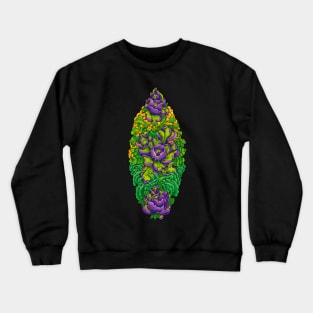 Flower Power Hippie Surfboard Crewneck Sweatshirt